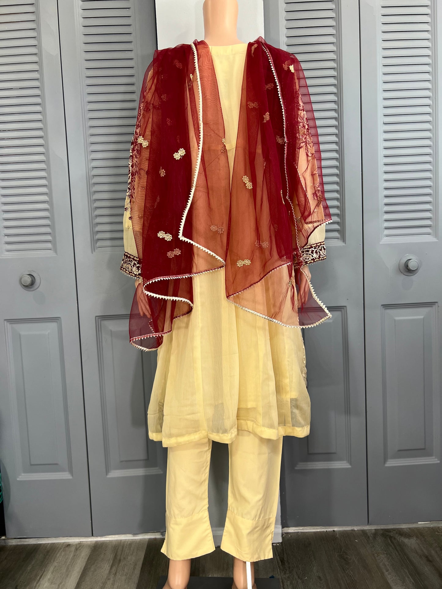 Shaffon Sherwani Style Dress Riwaj