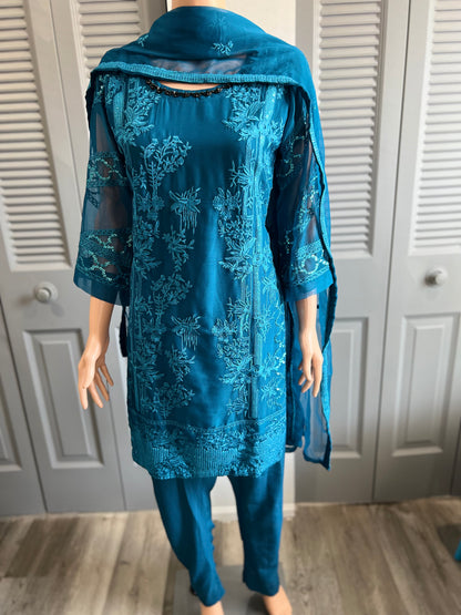 Shiffon Full Embroidered Party Wear Suit Riwaj