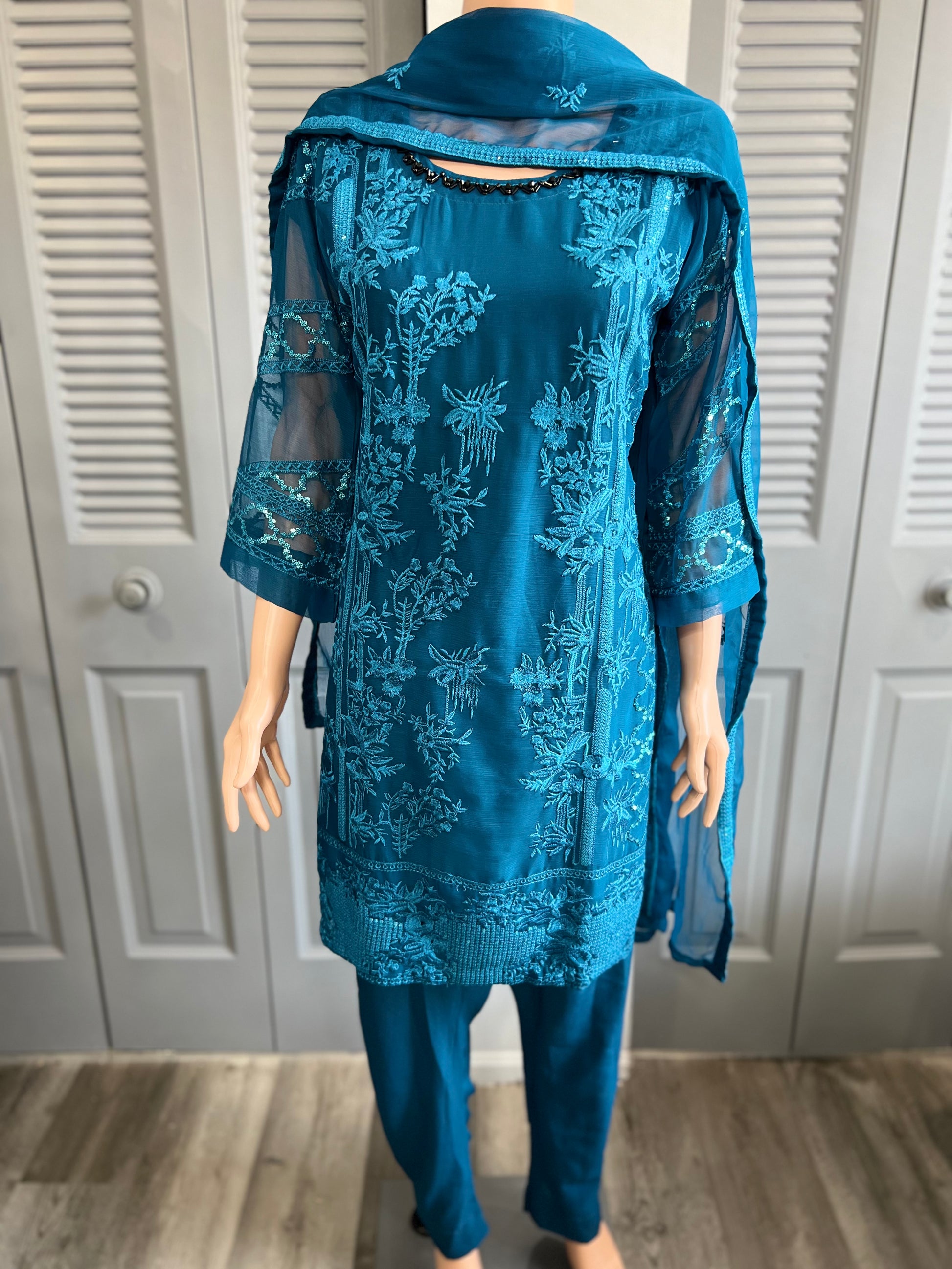 Shiffon Full Embroidered Party Wear Suit Riwaj