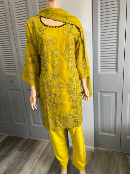 Shiffon Full Embroidered Party Wear Suit Riwaj