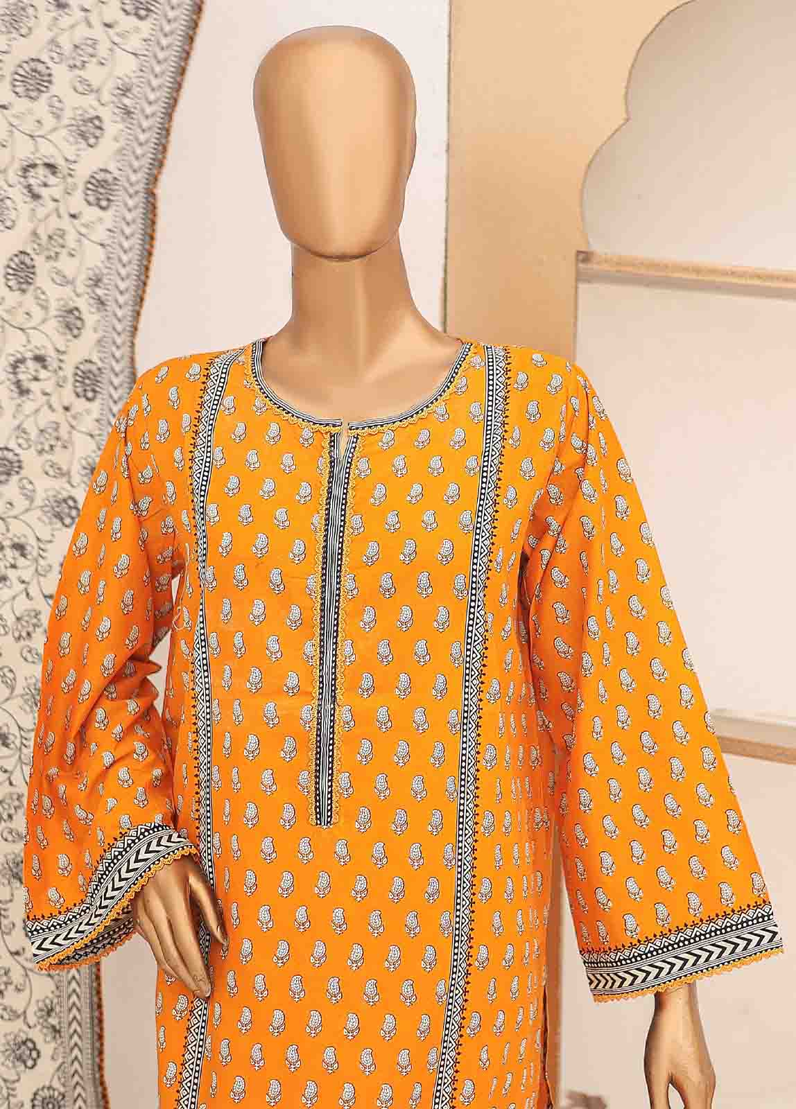 SM-PR-047- 3 Piece Printed Cotton Suit