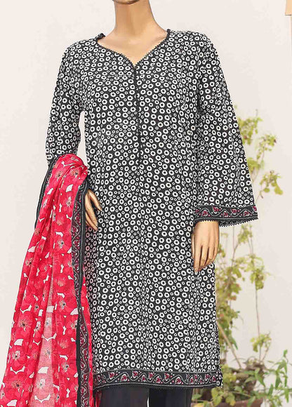 SM-PR-0598- 3 Piece Printed Cotton Suit