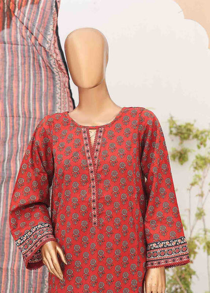 SM-PR-0601-3 Piece Printed Cotton Suit