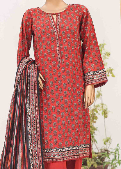 SM-PR-0601-3 Piece Printed Cotton Suit