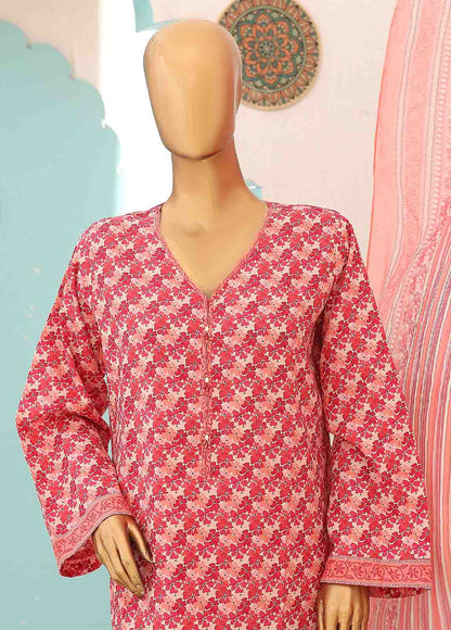 SMCD-0112- 3 Piece Printed Stitched Suit