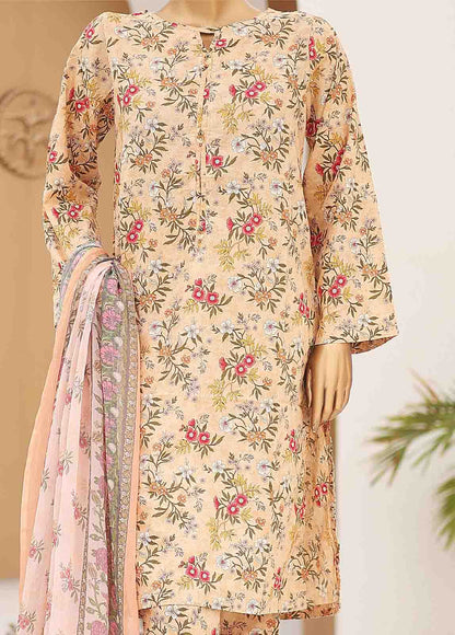 SMCD-077- 3 Piece Printed Cotton Suit