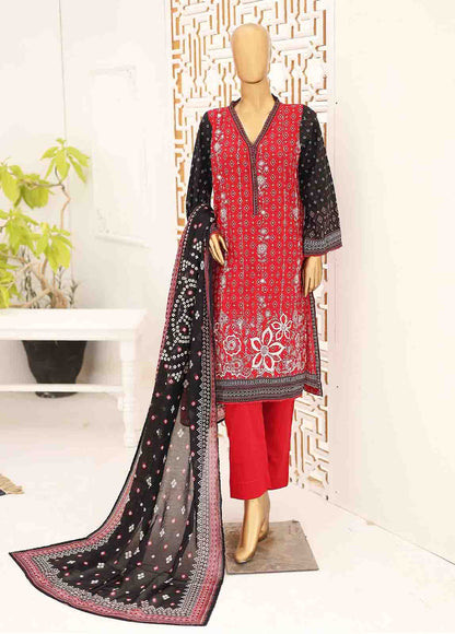 SEMB-033- 3 Piece Cotton Embroidered Suit