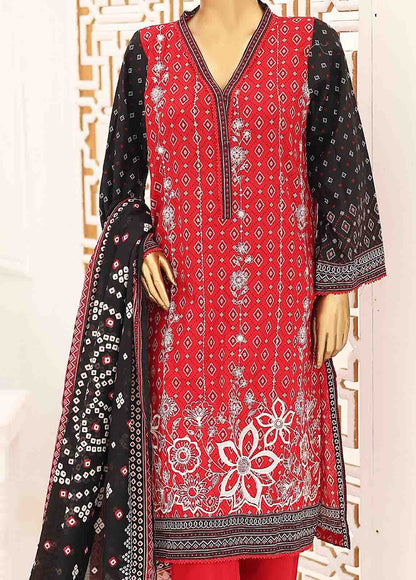 SEMB-033- 3 Piece Cotton Embroidered Suit