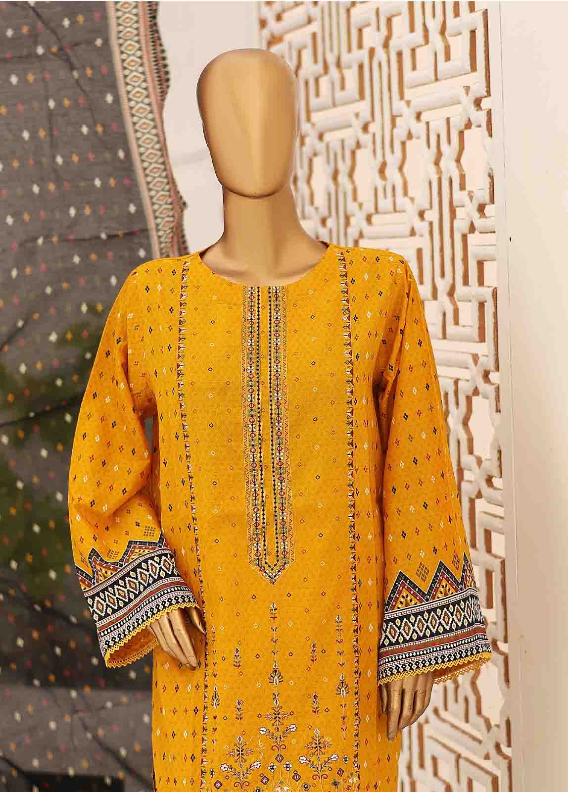 SEMB-039- 3 Piece Cotton Embroidered Suit