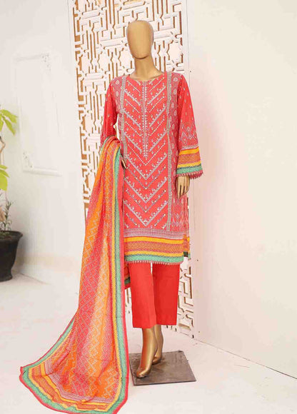 SEMB-040- 3 Piece Cotton Embroidered Suit