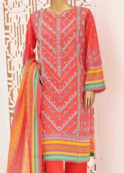 SEMB-040- 3 Piece Cotton Embroidered Suit