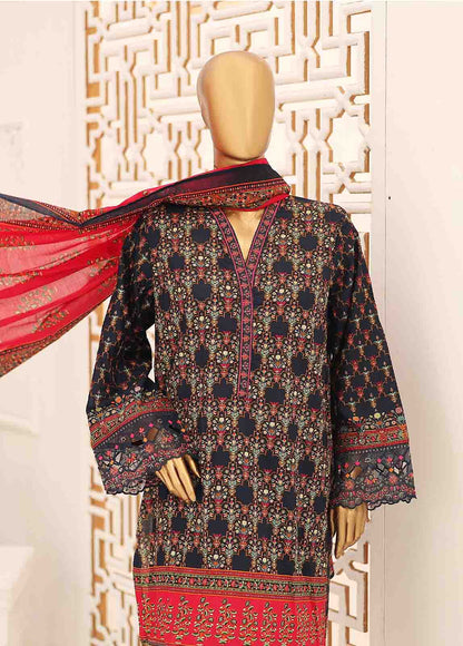 SEMB-042- 3 Piece Cotton Embroidered