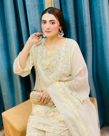 Nazakat Libas Off White by Riwaj Fashions