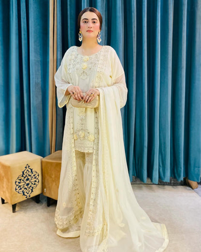 Nazakat Libas Off White by Riwaj Fashions