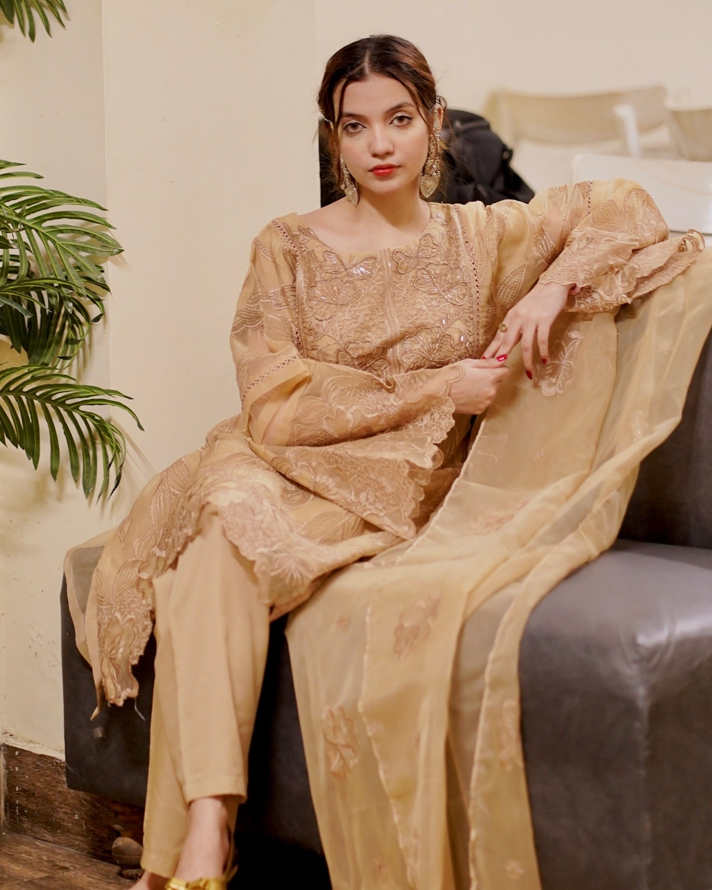 Sitara Ensemble Brown by Riwaj Fashions