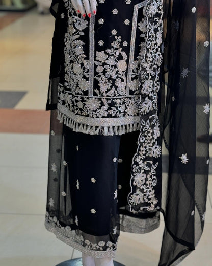 Afsana Attire Black by Riwaj Fashions