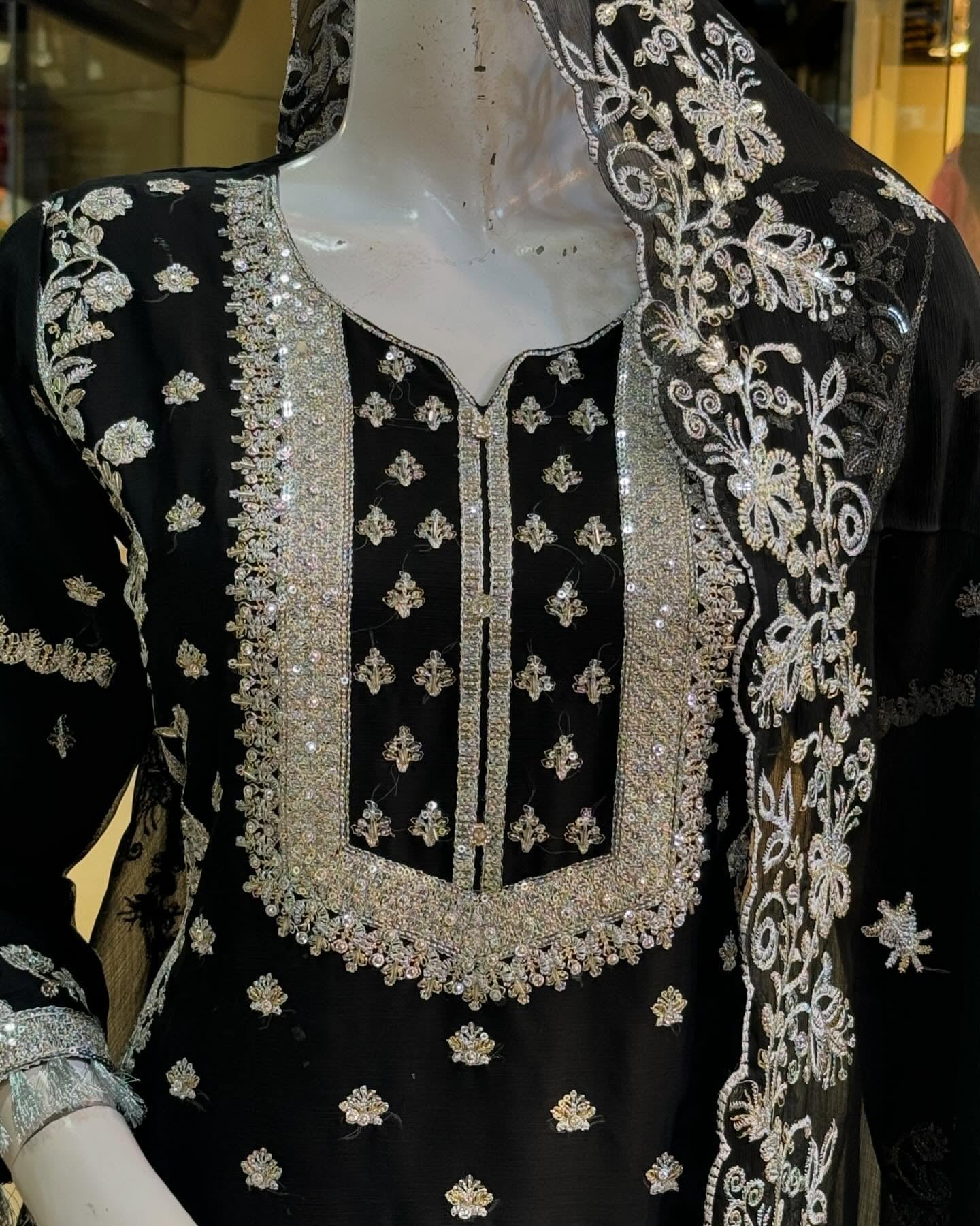 Afsana Attire Black by Riwaj Fashions