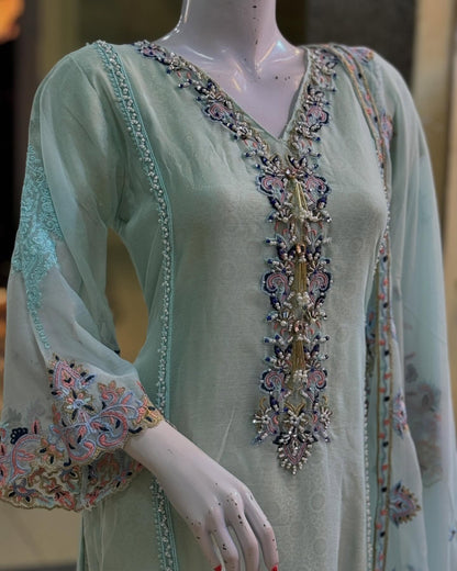 Adaayen Attire Mint by Riwaj Fashions