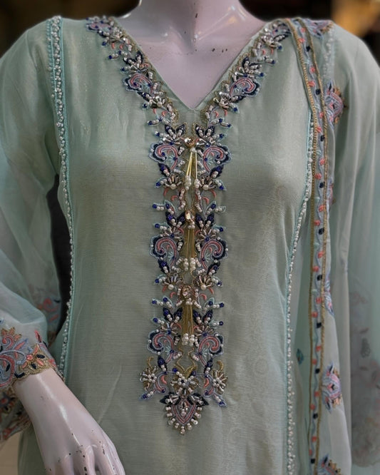 Adaayen Attire Mint by Riwaj Fashions